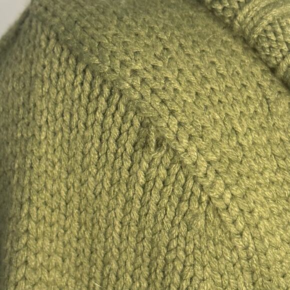 Y2K Wet Seal Sweater Medium Army Green Cowl Neck Plunge Neckline Preppy Vtg - Picture 10 of 10